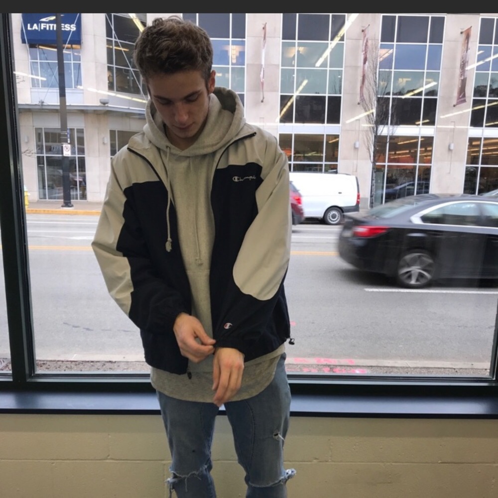 Vintage Champion Collared Windbreaker